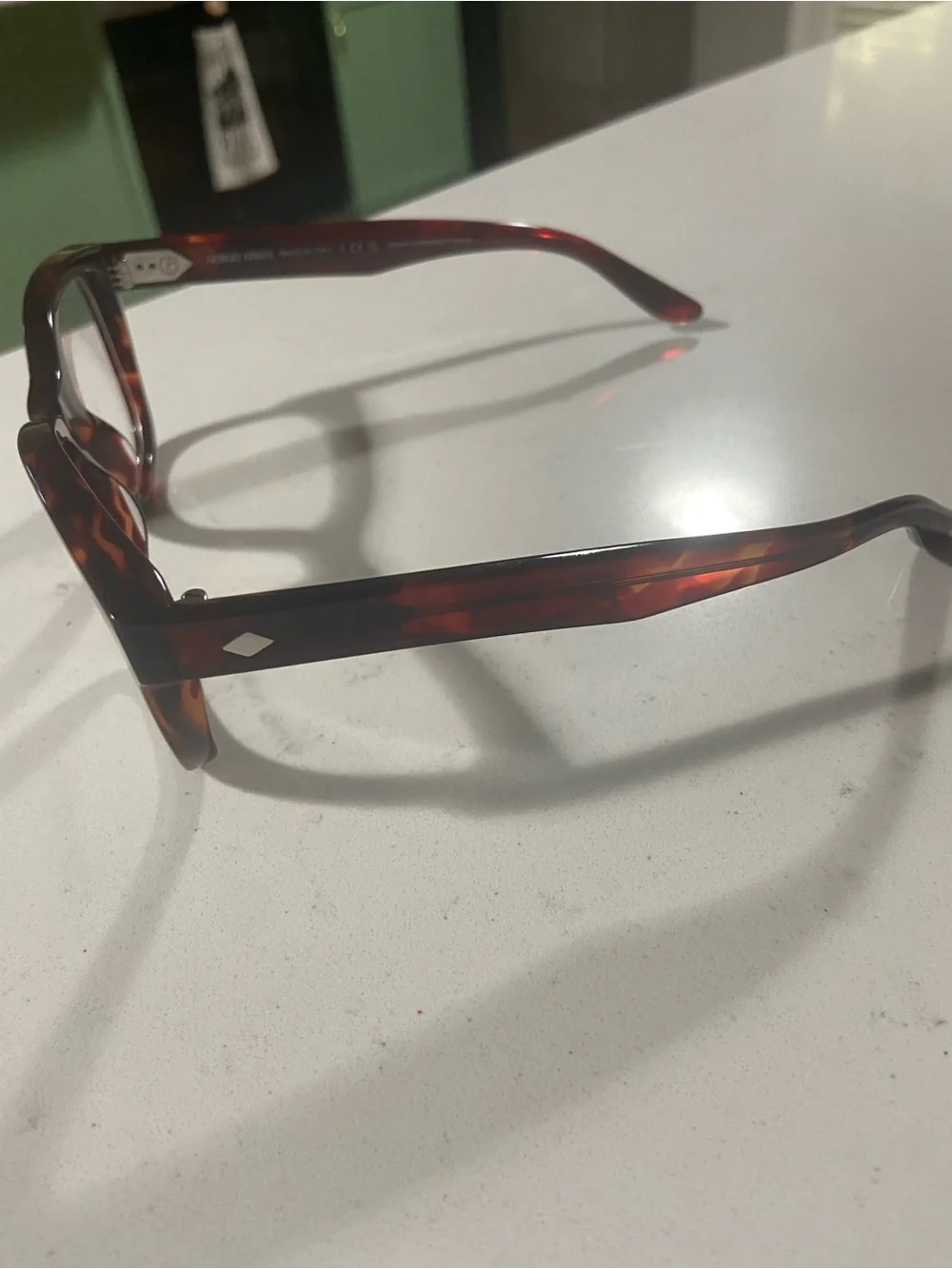Giorgio Armani Women's Tortoiseshell Frame Glasses - Dark Brown & Amber New